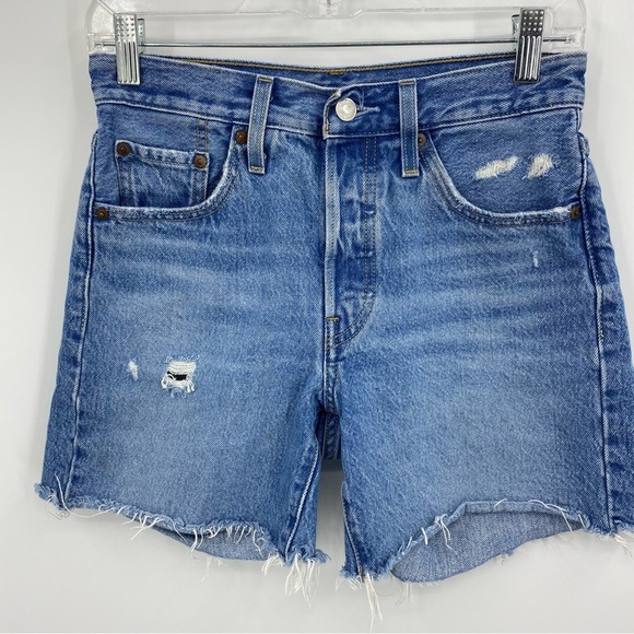 Levi's Pants - Levi's® Premium 501® Mid Thigh Women’s Shorts 25 Medium Wash